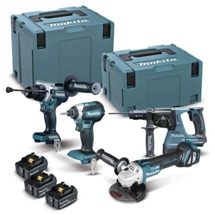 MAKITA – ΣΕΤ ΠΙΣΤΟΛΕΤΟ DHR243+ ΚΡΟΥΣΤΙΚΟ ΔΡΑΠΑΝΟΚΑΤΣΑΒΙΔΟ DHP486+ ΠΑΛΜΙΚΟ DTD153+ ΤΡΟΧΟΣ DGA513 + 3 ΜΠΑΤΑΡΙΕΣ + 1 ΤΑΧΥΦΟΡΤΙΣΤΗΣ